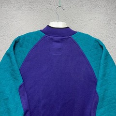 Fast Solar Fleece Sweater Mens M/L Purple Green Pullover High Neck Ski 80s 90s