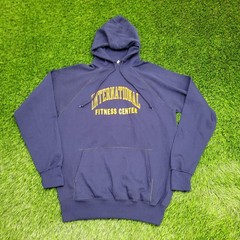 Vintage 80s International Fitness Center Hoodie Medium 20×27 USA