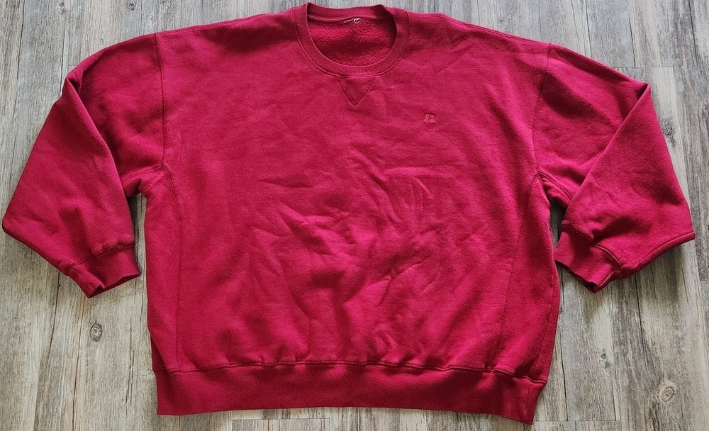 Vintage Russell Athletic Crewneck Blank sweatshirt 3XL (Red/Crimson)