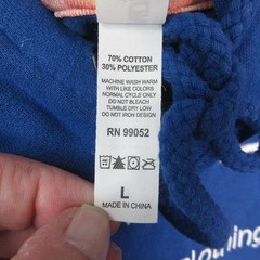 CoreComfort Clothing Hoodie Mens Large Blue Pullover Graphic Logo Sweatshirt