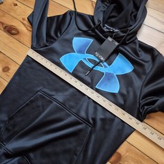 Under Armour Coldgear Hoodie Mens Small Black Sweatshirt Lined Outdoor School