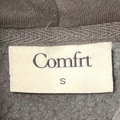 Comfrt Mens Heavyweight Utility Hoodie Charcoal Gray Sleeve Zip Pocket Size S