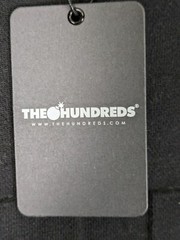 NEW The Hundreds Mens Crewneck Sweatshirt Black Medium Varsity H Puff Letter