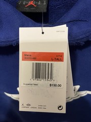 Nike Jordan Rare Air Fleece Pullover Hoodie Deep Royal Men’s L-Tall IB3003-485