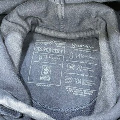 Patagonia P-6 Hoody Big Logo Uprisal Blue Hood Sweatshirt Sustainable Eco Small