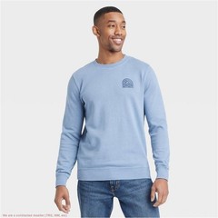 French Terry Crewneck Pullover Sweatshirt-Goodfellow & Co Blue S *SEE DEAL!!!*