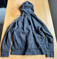 Express Hoodie Men’s Medium M Zip-Up Gray Sleek Modern EUC Zipper Pocket Cobalt