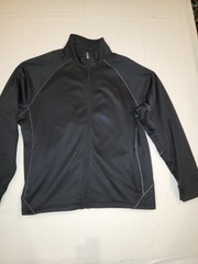 Champion Authentic Black Full Zip Sweatshirt Athleisure Gym Size Mens XL EUC