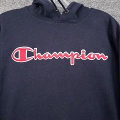 Champion Hoodie Mens S Small Blue Pullover Athleticwear Long Sleeve Cotton Blend
