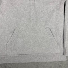 Criquet Sweatshirt Mens L Gray Collared Fleece Pullover Kangaroo Pocket Stretch