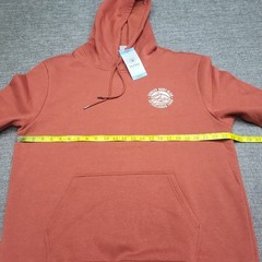 Hurley Mens Red Long Sleeves Pullover Hoodie with Pockets Size Large