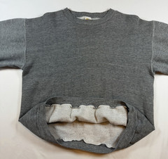 Mens M Gold Tag Russell Sweatshirt Crewneck Cotton Rayon Boxy Vintage Blank Gray