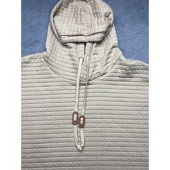 Vogue Sport Fashion Hoodie Size XL Beige Quilted Very Soft 100% Polyester