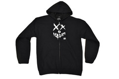 DC Comics Mens Suicide Squad Smiley Face Logo Black Full-Zip Hoodie New XS-2XL