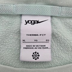 Nike Yoga Sweatshirt Mint Green Therma-FIT Fleece Crewneck Mens XL