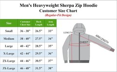 Mens Heavyweight Fleece Lined Sherpa Hoodie Sweater Full Zip-Up Warm NEW