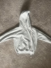 Heather Light Gray Hours Brand Drop Shoulder Hoodie Small Size Relaxed Oversize