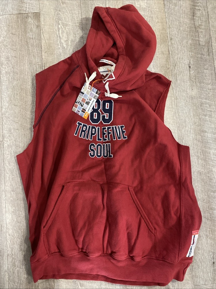 Triple Five Soul XL Sleeveless Hoodie Vtg New 90s