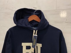 NWT Polo Ralph Lauren Navy Blue RL Monogram Letterman Hoodie Sweatshirt