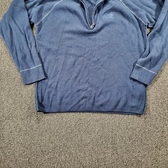 The North Face Pullover Sweatshirt Mens Sz L 1/4 Zip Blue Comfort Long Sleeve
