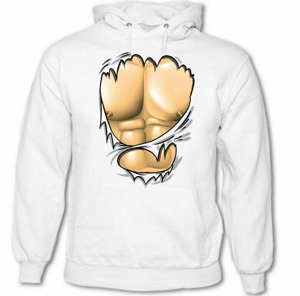 Ripped Muscle Hoodie Gym Training Top Weight Training Bodybuilding MMA weight