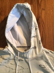 Under Armour Men’s White Gray Camo Storm Hoodie Size Large Spell Out