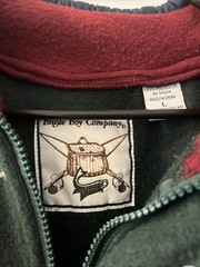 Vintage Bugle Boy Sweatshirt Men’s L Color Block Quarter Zip Preppy Pullover 90s