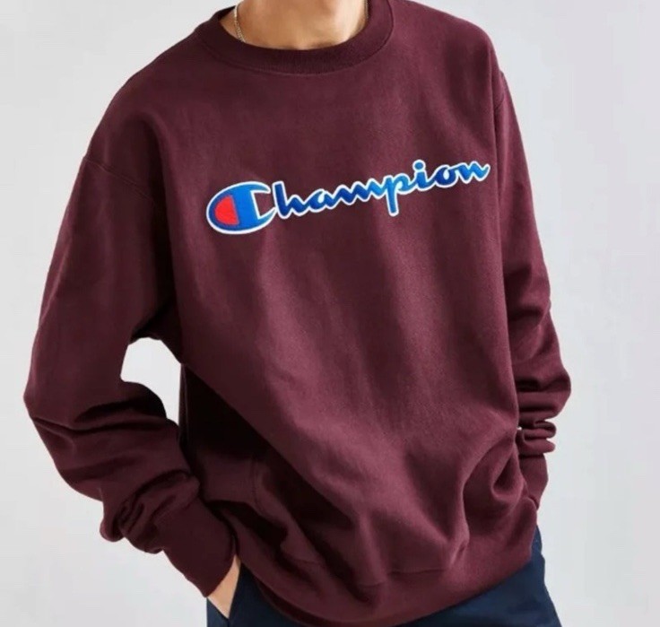 Champion Sweatshirt Mens XL Burgundy Reverse Weave Embroidered Script Logo