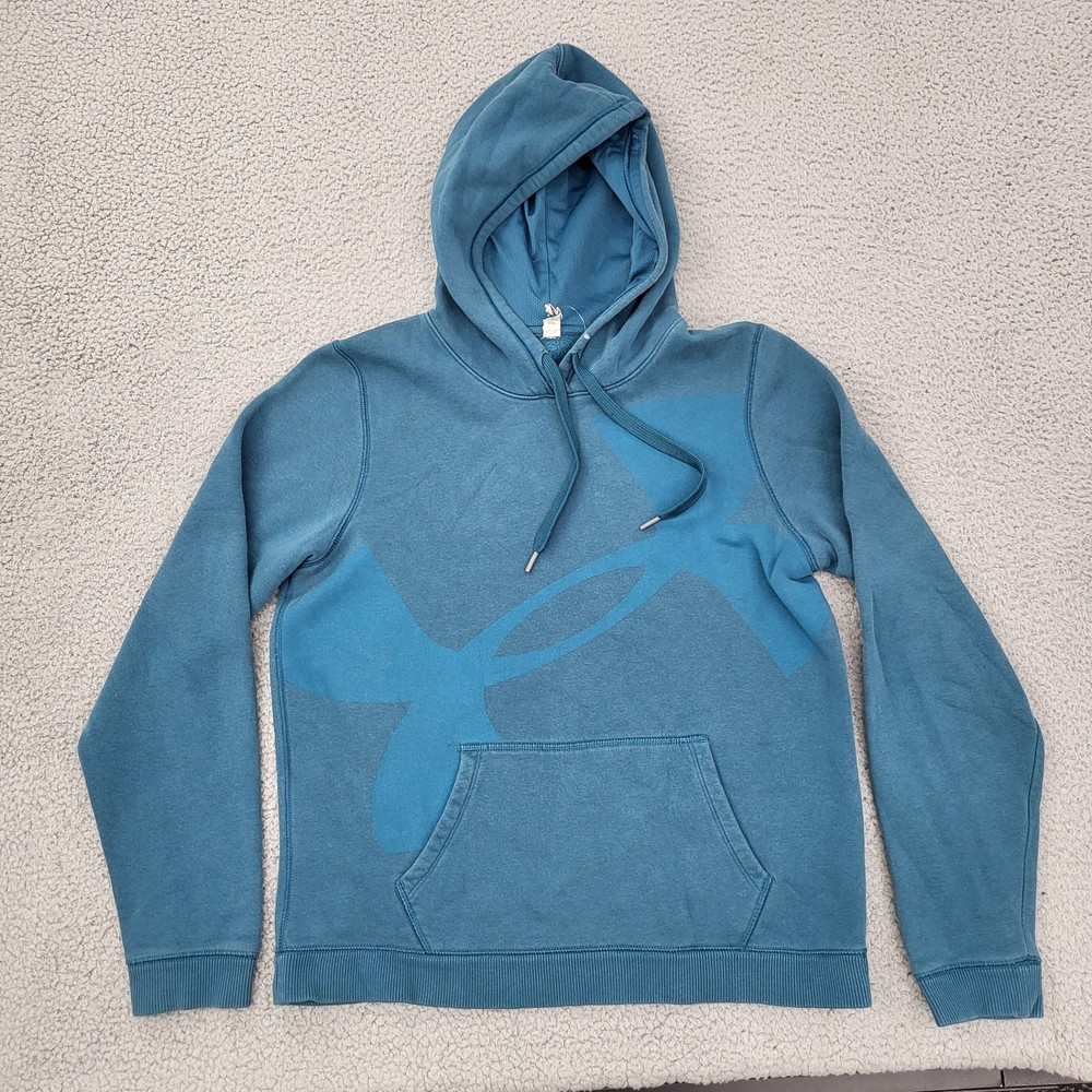 Under Armour All Season Gear Hoodie Mens Medium Blue Graphic Pullover Pockets