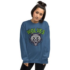 Wolves Basketball Retro Minnesota Unisex Sweatshirt S,M,L,XL,2X,3X