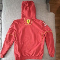 PUMA Scuderia Ferrari Red Pullover Hoodie Teens L Fleece Pocket Logo