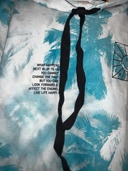 Havaianas x Smiley Blue/White Tie-Dye Pullover Hoodie Pockets GG/XL