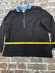 Old Navy Men’s 2XL Black Polyester Fleece 1/4 Zip Mock Neck Sweatshirt Blue