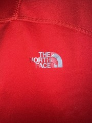 North Face Size XL 1/4 Zip Red and Gray Long Sleeve * See Description