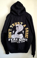 Cornerstore Bodega -FEAR NONE- RESPECT FEW- Cobra Hoodie Black Men’s XL Pullover