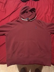 Polo Ralph Lauren Men’s Burgundy Logo Fleece Pullover Hoodie ( Worn Once )