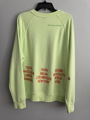 Nike L World Tour Sweatshirt Triple Swoosh Green Logo French Terry Streetwear