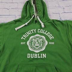 Trinity College Dublin Hoodie Men L Green Pullover Collegiate University Ireland