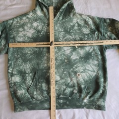 YoungLA Green White Tie-Dye Lrg Cotton Pullover Graphic Sweater Fitness Gymwear