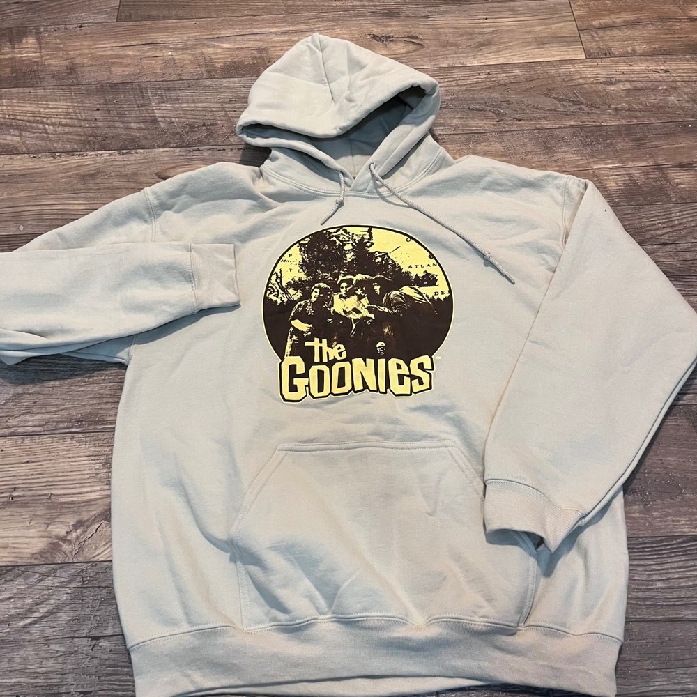 The Goonies Ripple Junction Graphic Hoodie Tan Sand Large 80s Movie Sweatshirt