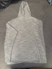 Departmentwest Mens Gray Heathered Long Sleeve Pullover Hoodie