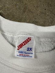 Vintage 90s Funny Im Perfect Greek Quote Graphic Crewneck Sweatshirt White 2XL