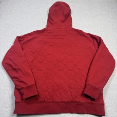 L.L. Bean Waffle-Knit Insulated Hoodie Mens Medium Red Full Zip Long Sleeve