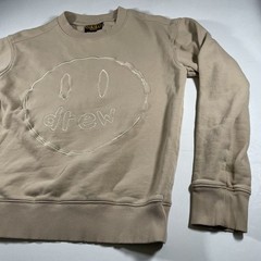 Drew House Sketch Mascot Crewneck Sweatshirt XXS Graphic Print Embroidered Tan