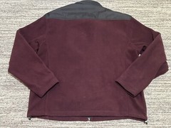 Champion Authentic Sweater Adult Large Burgundy Zip Jacket Sweatshirt Mens