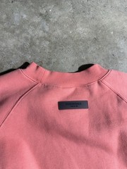 FEAR OF GOD ESSENTIALS OVERSIZED CREWNECK SWEATSHIRT CORAL PINK SZ XL