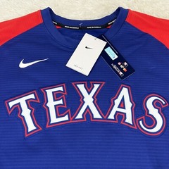 Nike Texas Rangers Baseball Team Issued Therma Pullover NKM8 Mens Size Large