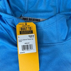 Carhartt Force Sun Defender Lightweight Hoodie – Blue Long Sleeve Men’s L