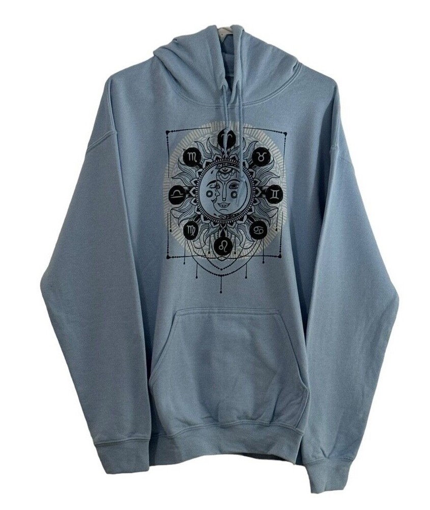 Rue21 Hoodie Unisex Cotton Manifistation Fleece Blue Sweatshirt 0007150 0041