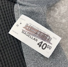 MAGELLAN Outdoors Men’s Large 1/2 Zip Pullover Hoodie Classic Fit Black Gray NEW